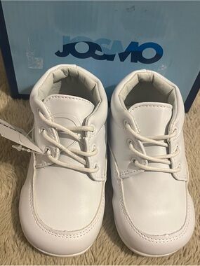 Josmo White Baby Lace-Up Walker Shoes